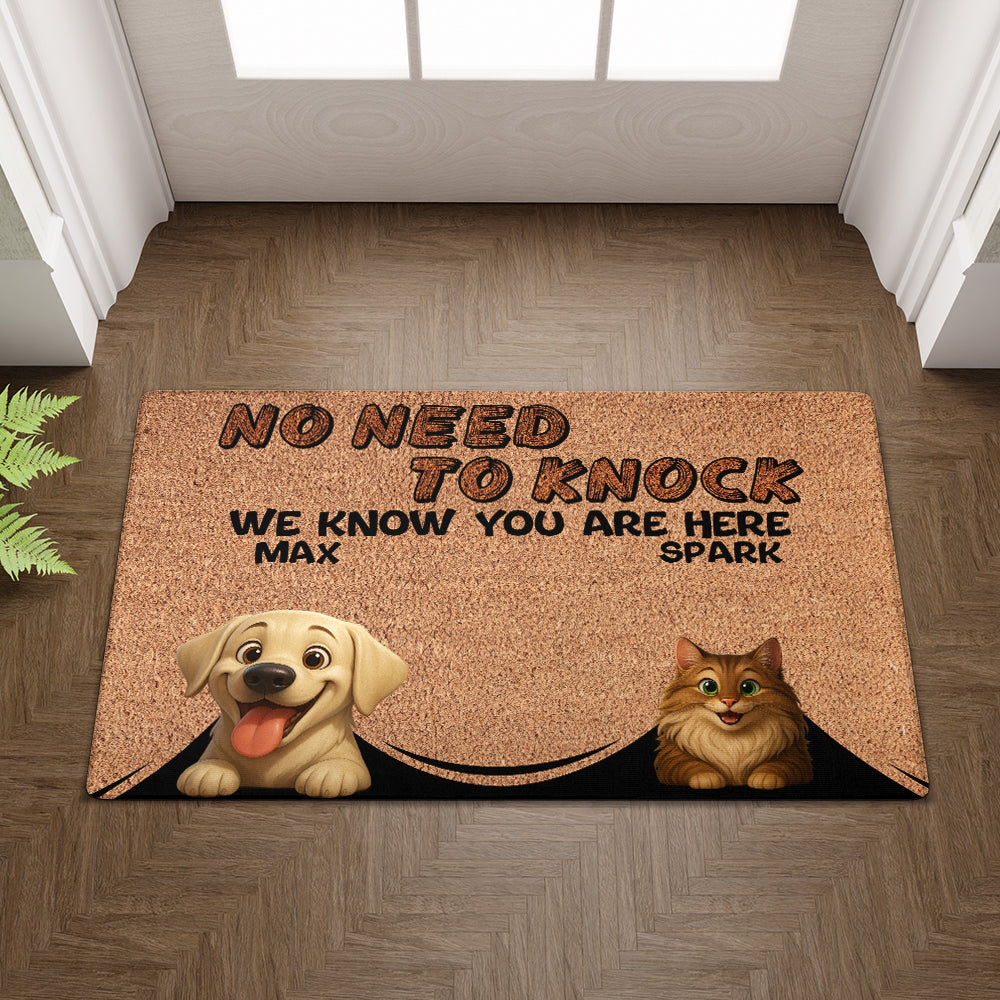 Personalized Peeking Pets Doormat