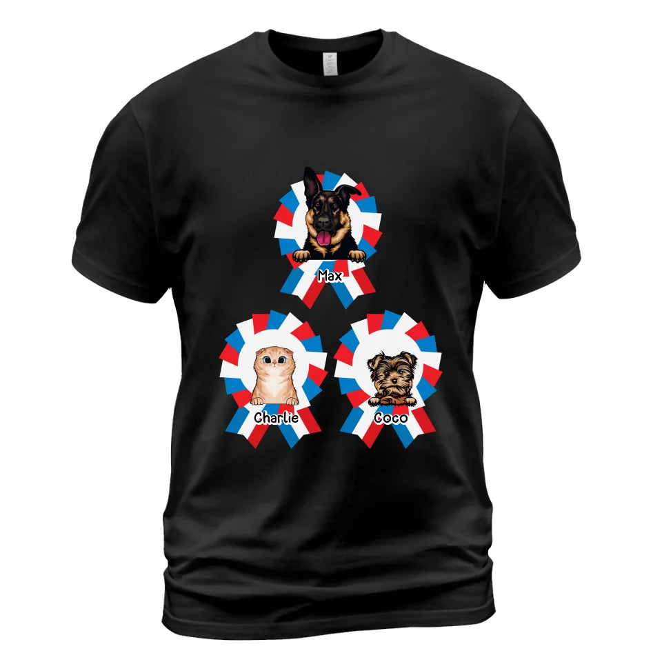 Personalized USA Pets Shirt - US Badges Pet Shirt
- Up to 6 Pets - Personalized T-Shirt