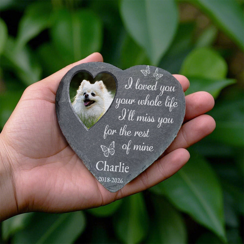 Personalized Butterfly Pet Memorial Garden Stone Heart