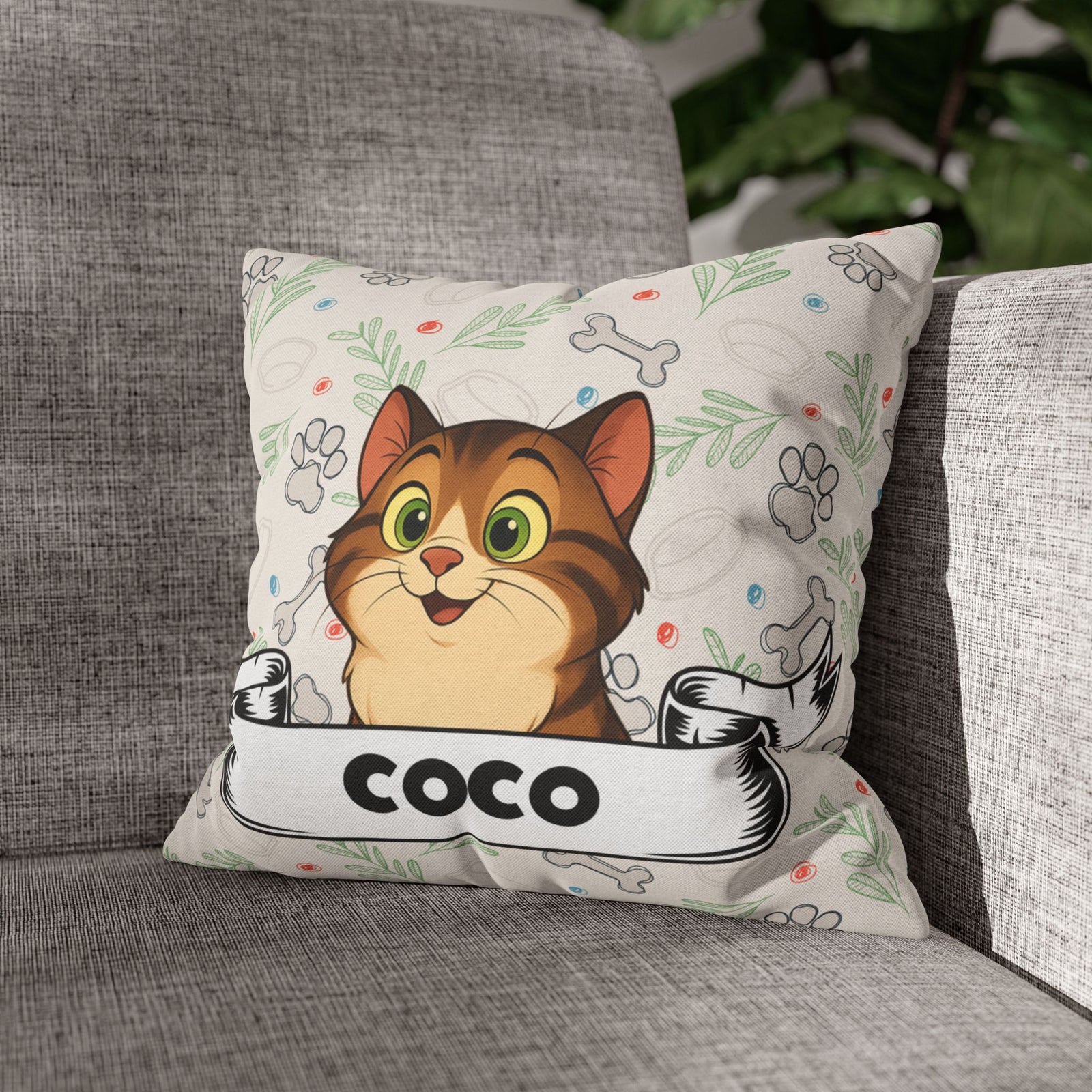 Personalized Pet Pillow Case - Cat/Dog Pet Pillow Case - Pet Owner Gift