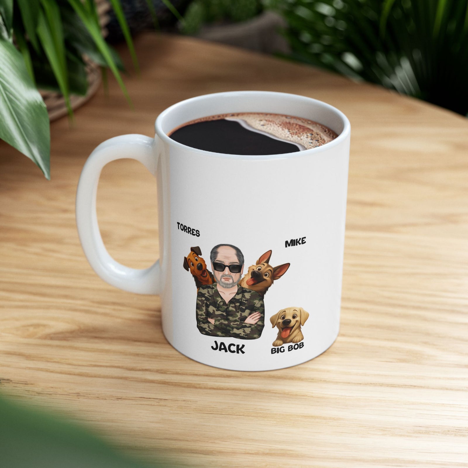 Dog Dad Mug - Personalized Dog Dad Mug with Up To 6 Dogs