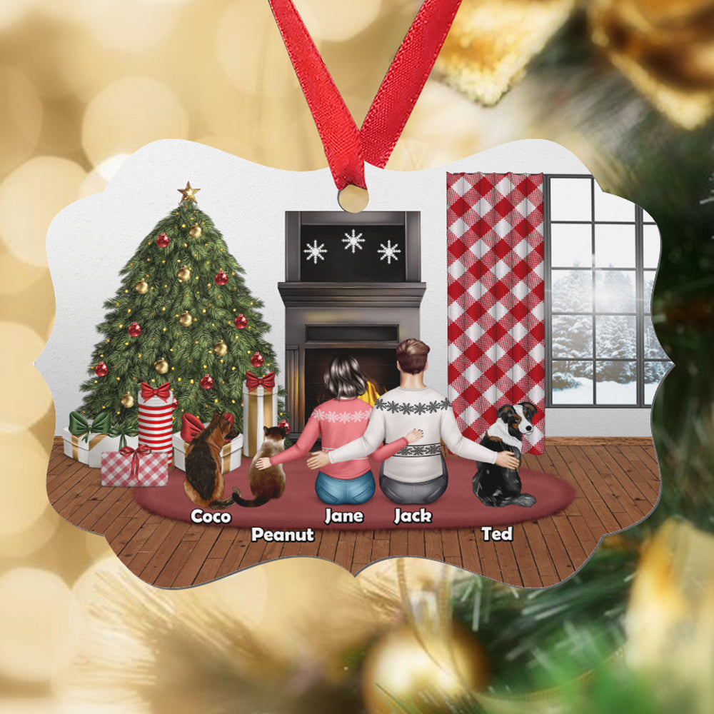 Family Christmas Ornament - Fur Family Ornament - People and Pets