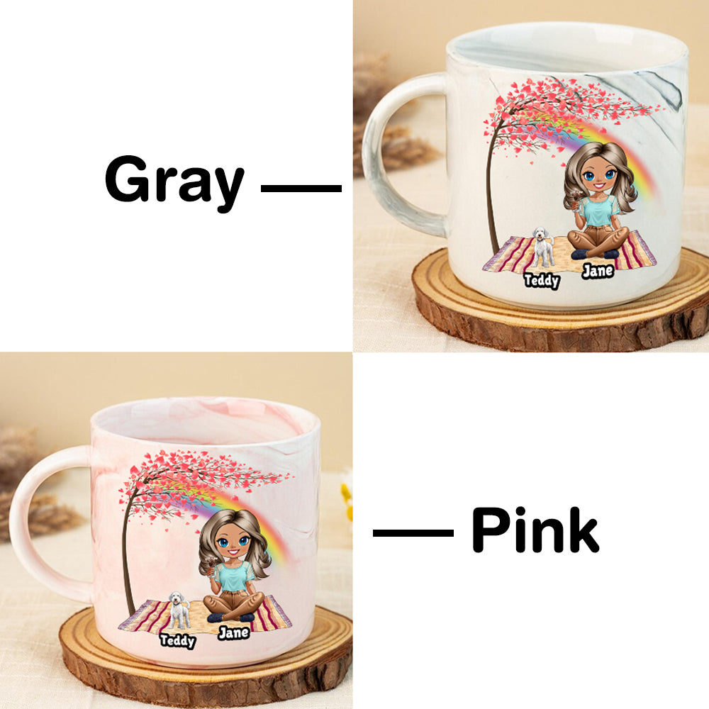 Pet Mom Marble Mug - Up to 4 Pets - Personalized Mug
