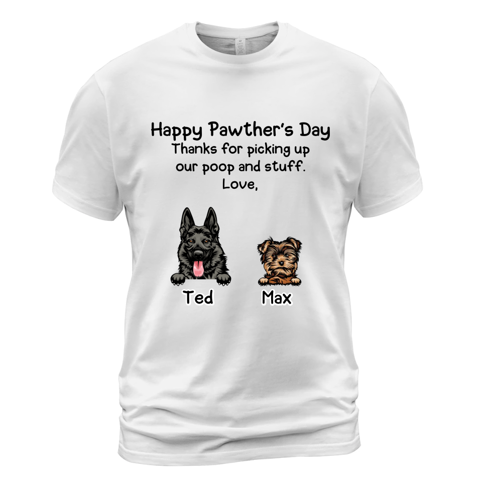 Father&#39;s Day T-Shirt - Up to 8 Dogs - Personalized T-Shirt