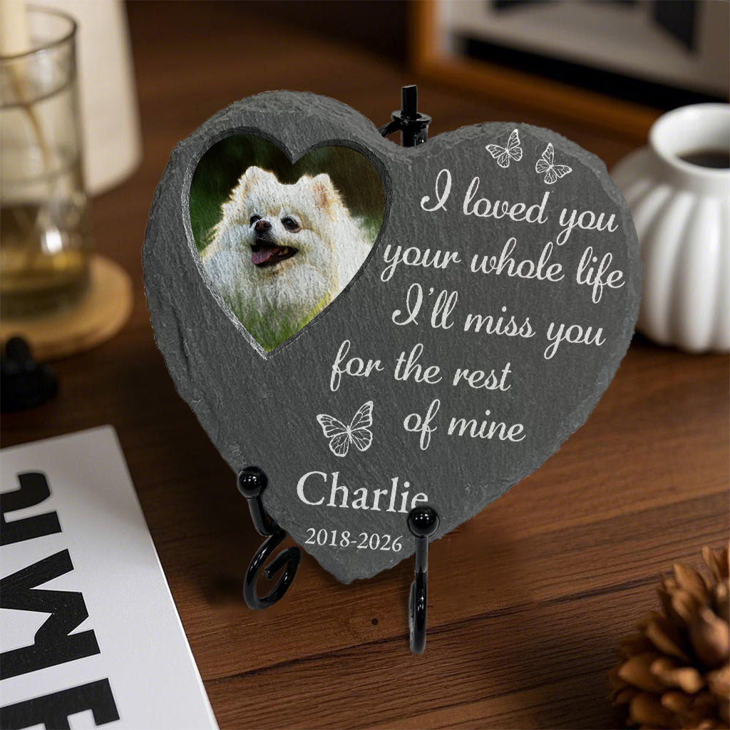 Personalized Butterfly Pet Memorial Garden Stone Heart