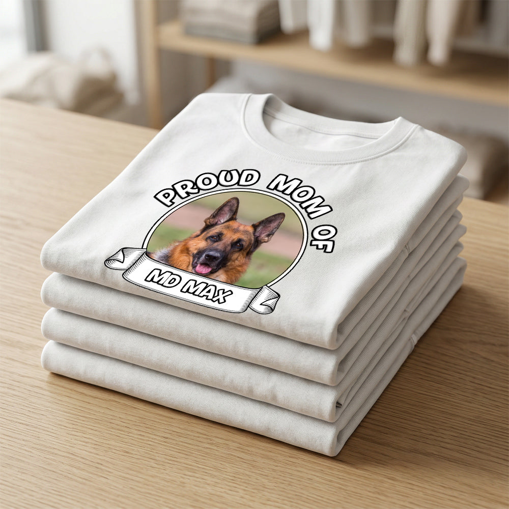 Personalized Proud Dog Mom T-shirt