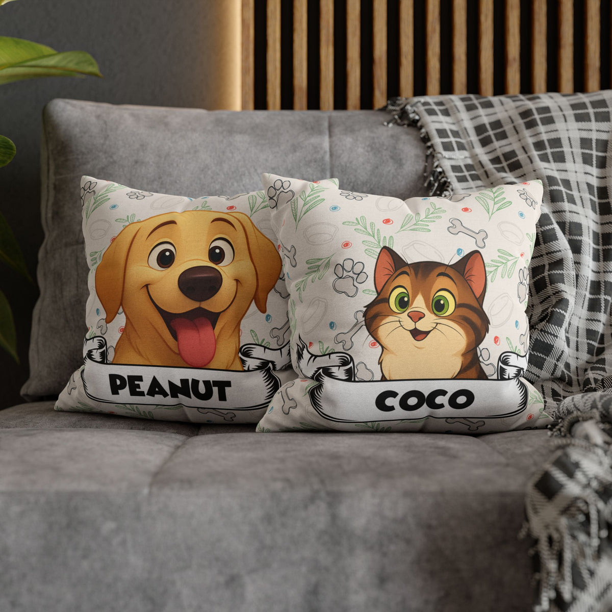 Personalized Pet Pillow Case - Cat/Dog Pet Pillow Case - Pet Owner Gift
