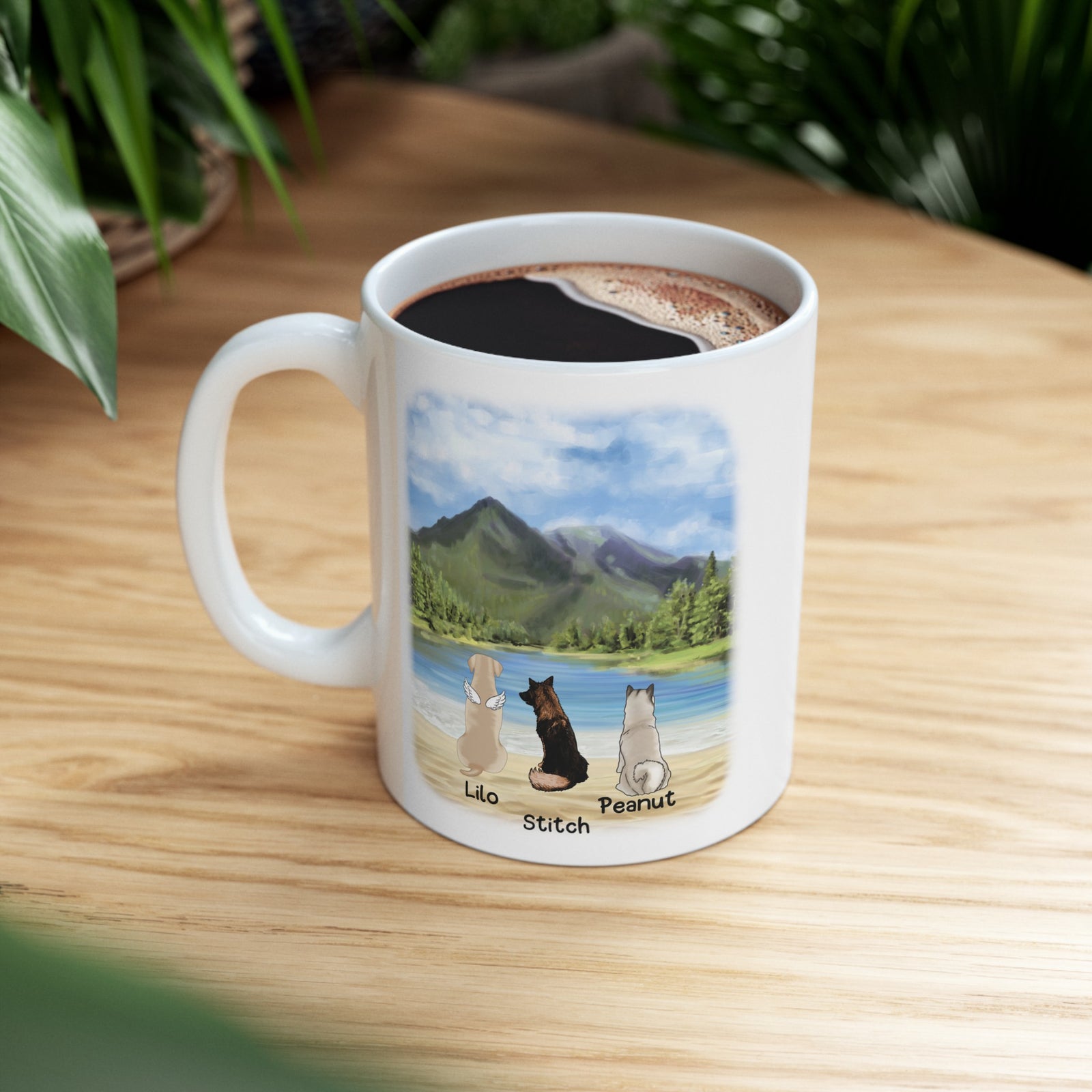 Personalized Dog Mug - Personalized Dog Memorial Mug - Up to 5 Dogs