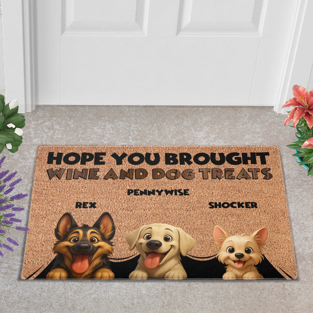Personalized Dogs Doormat - Up to 6 Pets - Decorative Mat - Custom Doormat