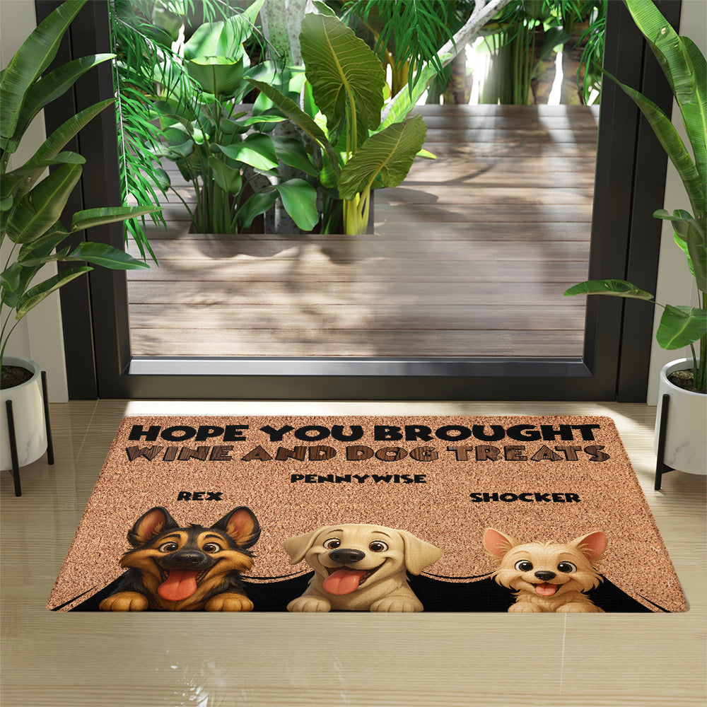 Personalized Dogs Doormat - Up to 6 Pets - Decorative Mat - Custom Doormat