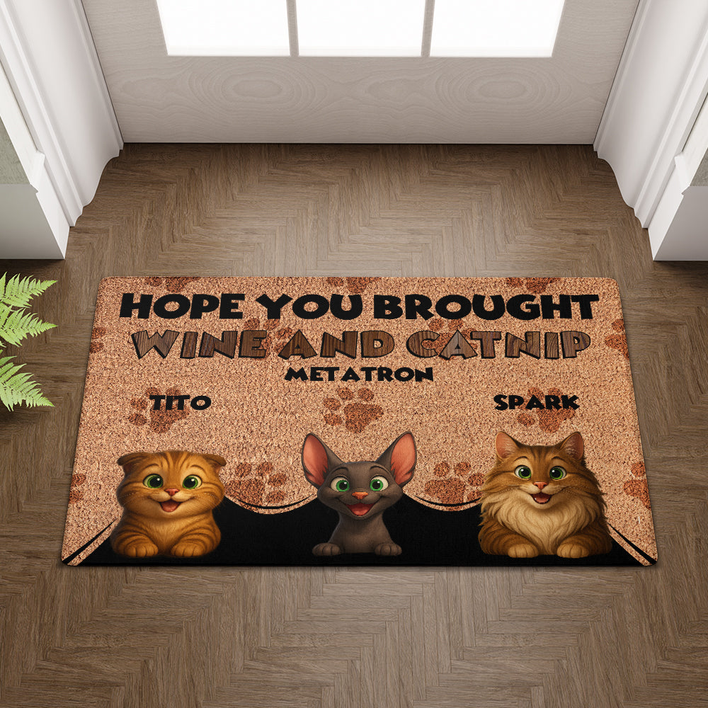 Personalized Cats Doormat - Up to 6 Pets - Decorative Mat - Custom Doormat
