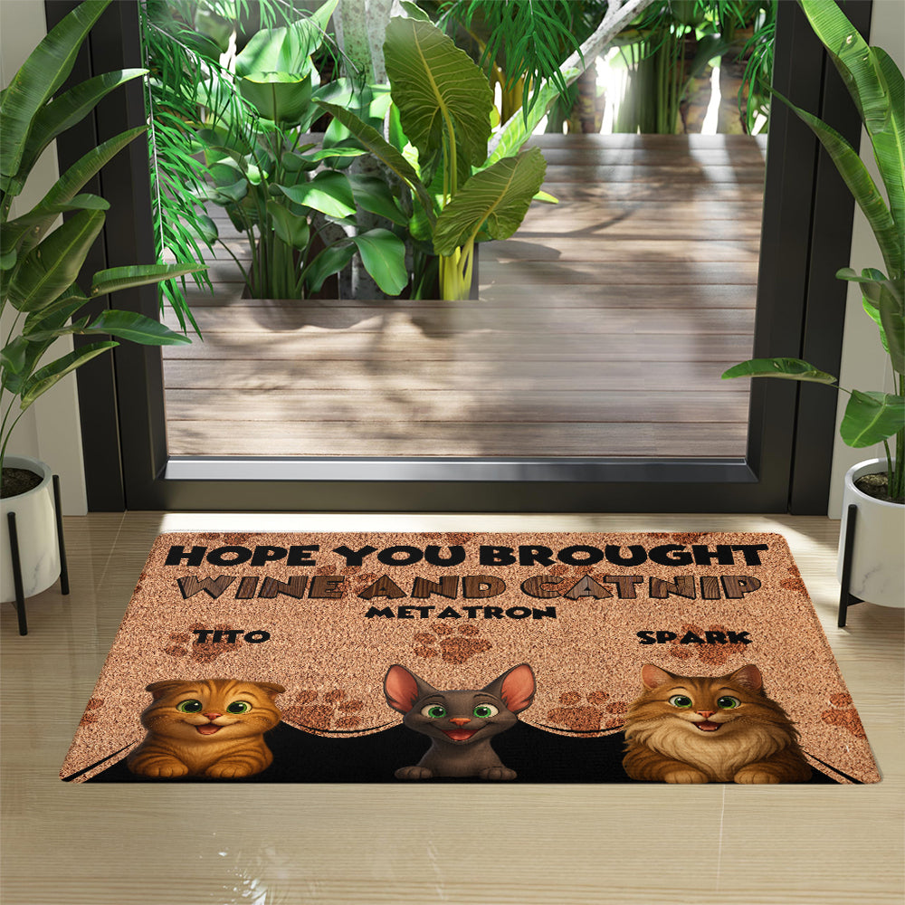 Personalized Cats Doormat - Up to 6 Pets - Decorative Mat - Custom Doormat