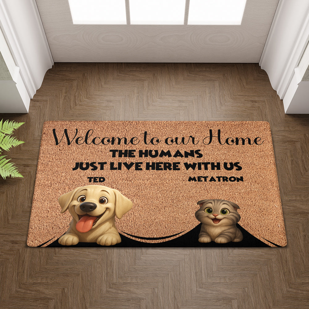 Personalized Dogs Doormat - Up to 6 Pets - Decorative Mat - Custom Doormat