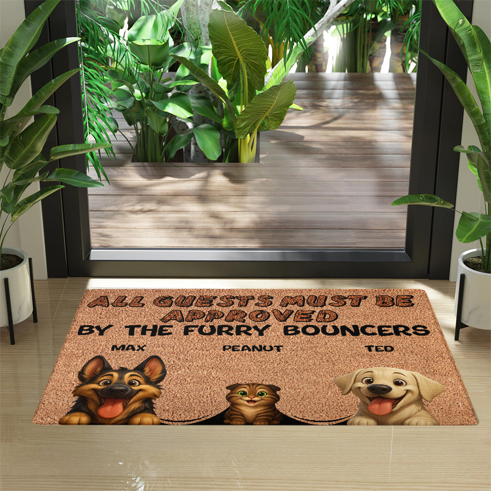 Personalized Dogs Doormat - Up to 6 Pets - Decorative Mat - Custom Doormat V2