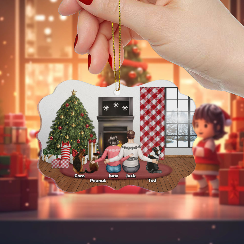 Family Christmas Ornament - Fur Family Ornament - People and Pets