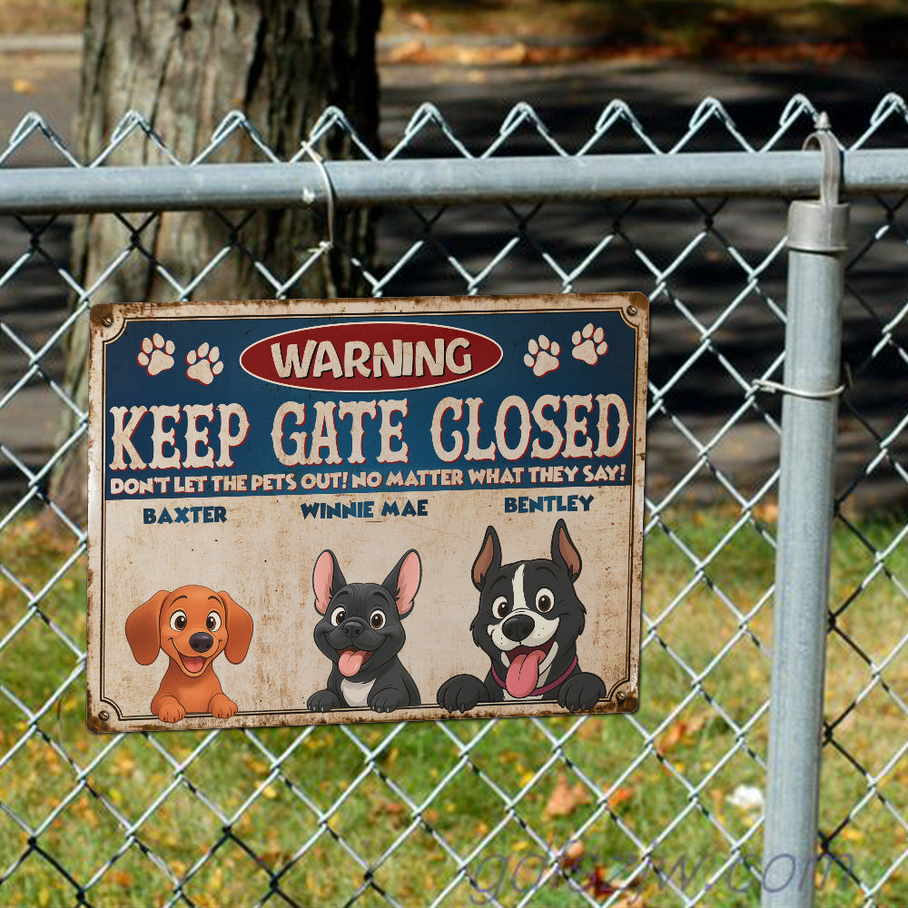 Personalized Metal Sign - Entrance Decoration - Pets Metal Sign