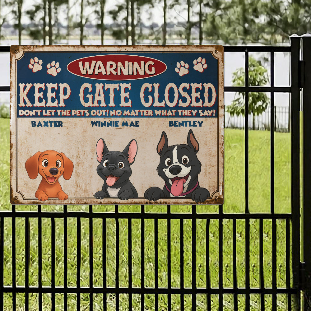 Personalized Metal Sign - Entrance Decoration - Pets Metal Sign